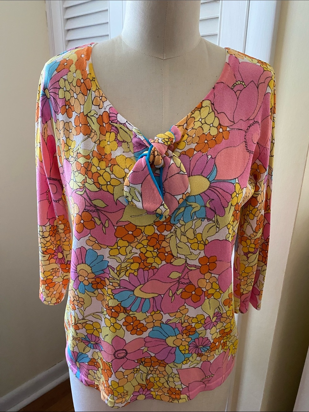 VTG Floral Knit Top